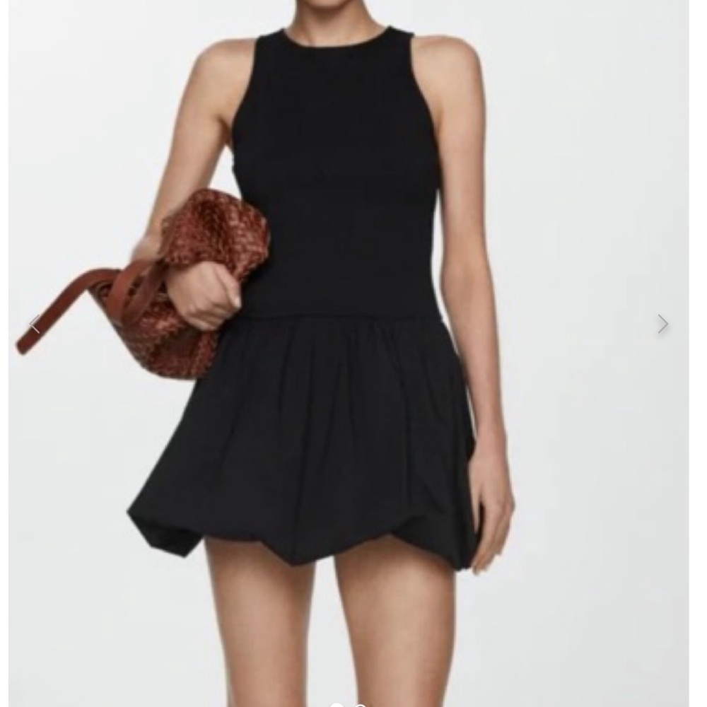 Mango Black Bubble Dress